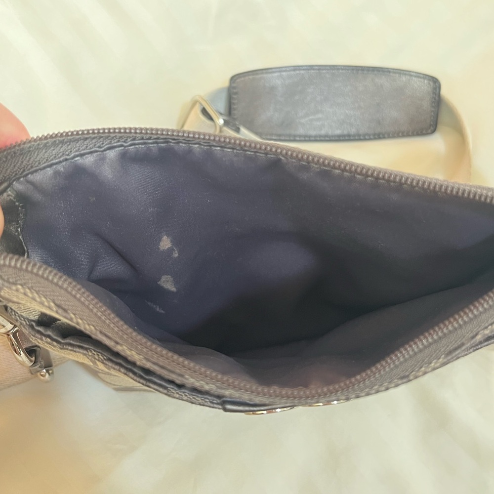 Coach Gray and Silver Cross Body Bag - Picture 4 of 5